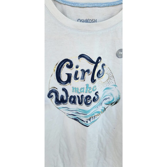 NWT New Osh Kosh Sleeveless Girls Make Waves Tee Size 14 - Picture 4 of 5